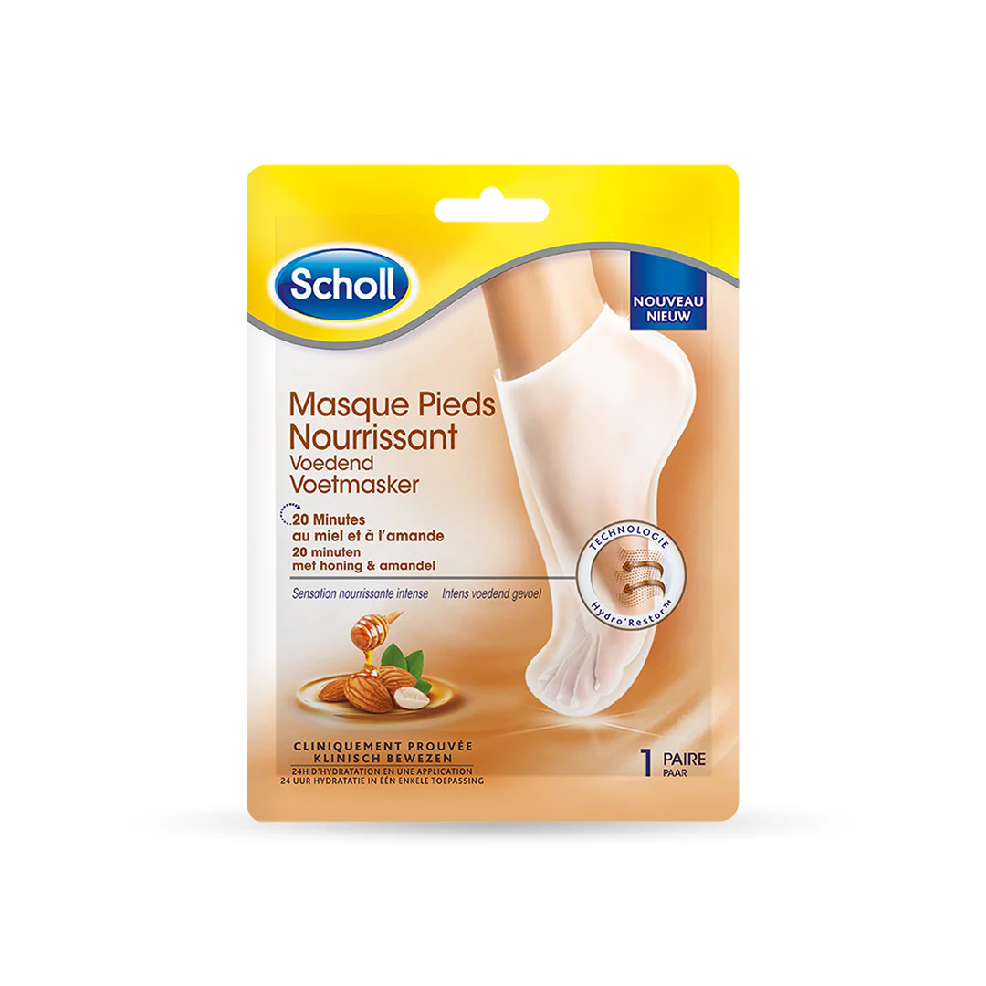 Lot de 4 Masques Pieds Scholl Miel et Amande - Image 2