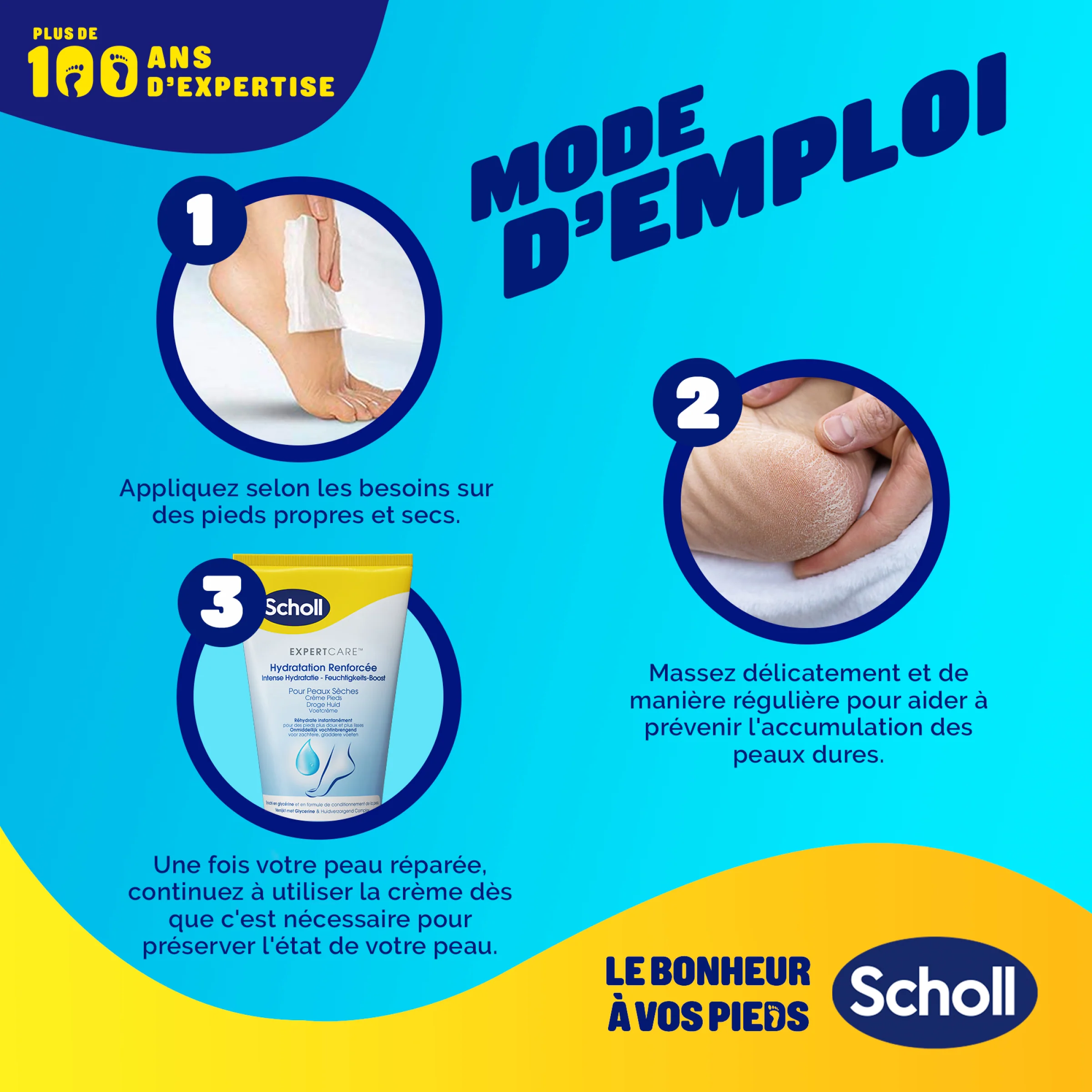 Scholl Crème Pieds Hydratation Renforcée pour peaux sèches, 150ml - Image 8