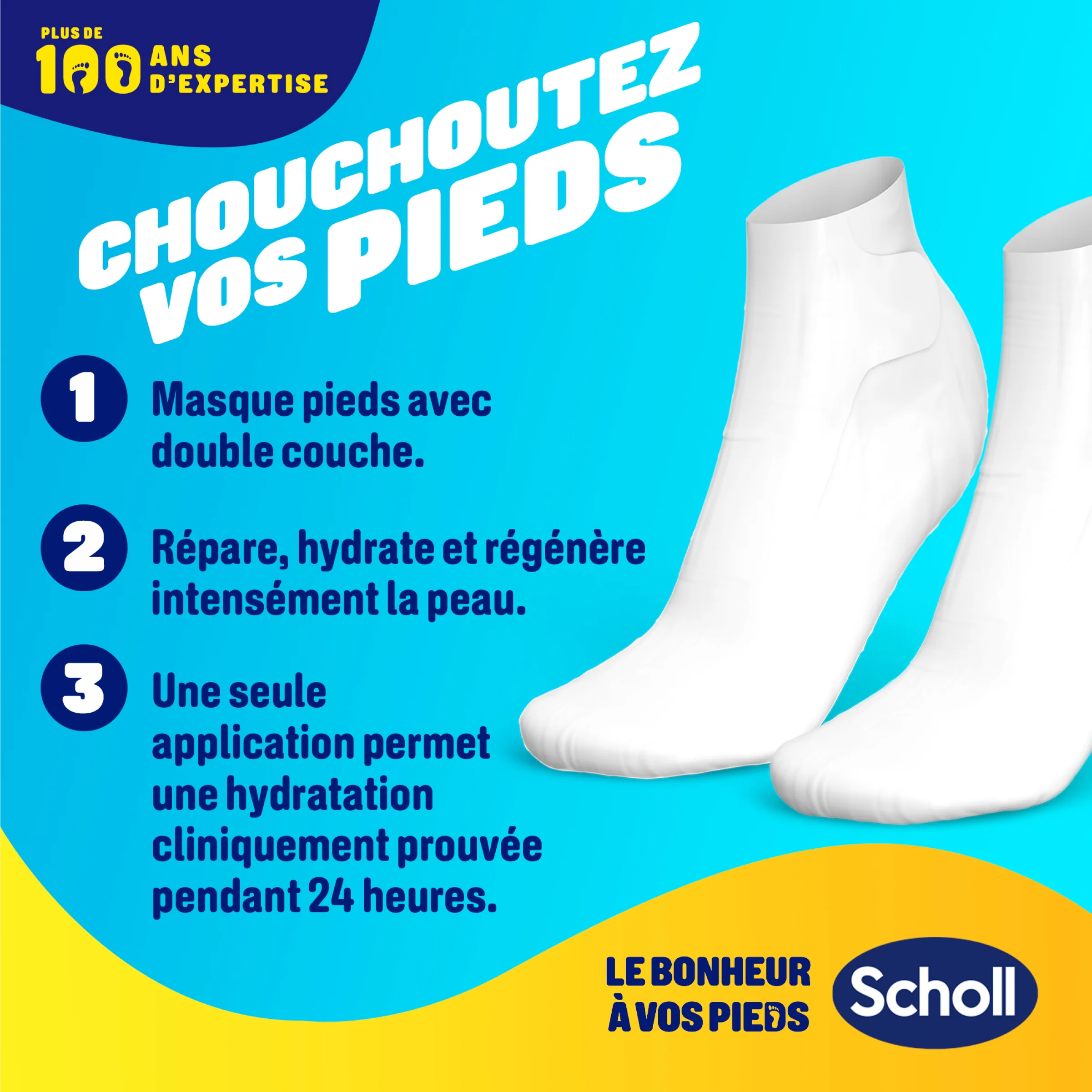 Masques pour pieds Nourrissants - Lot de 4 paires - Image 3