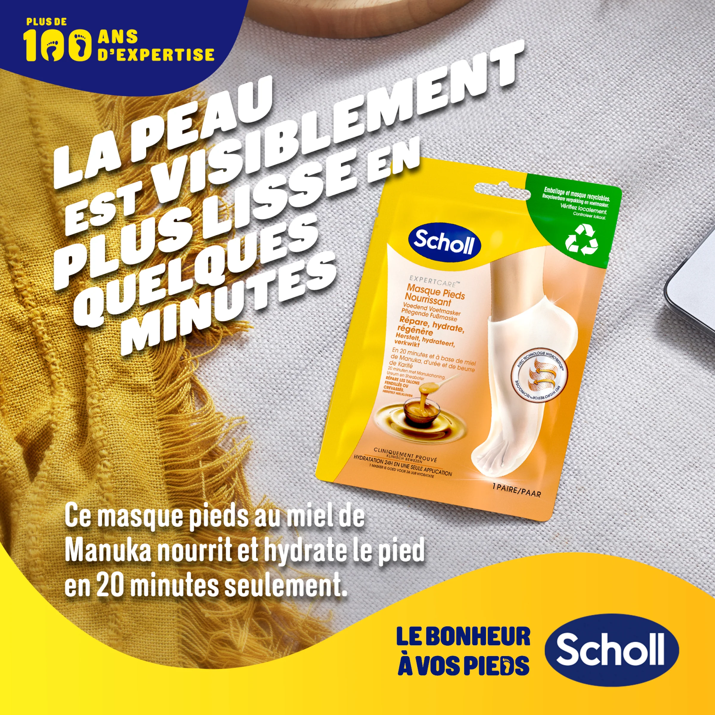 Masques pour pieds Nourrissants - Lot de 4 paires - Image 4