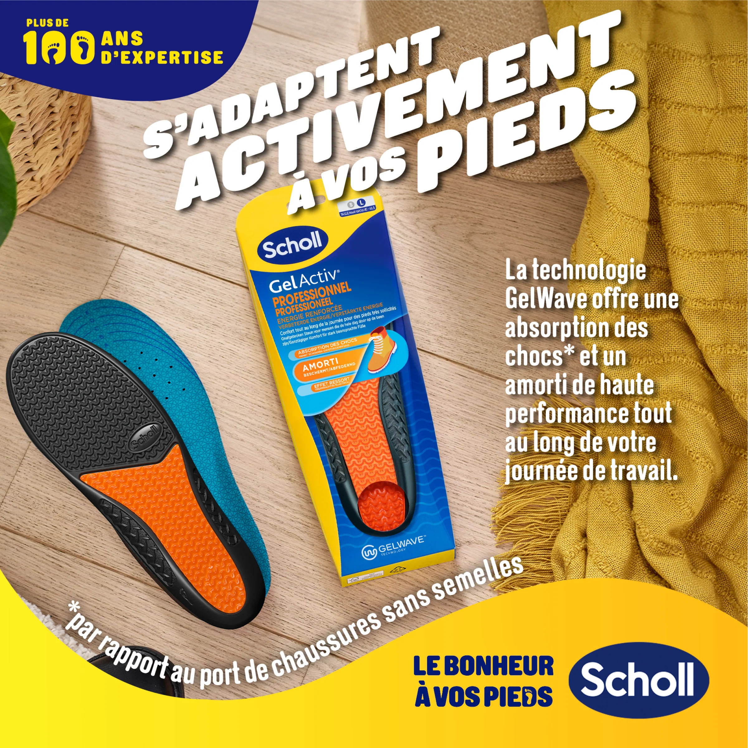 Semelles Scholl GelActiv Professionnel - Pointure 40-46.5 - Image 3