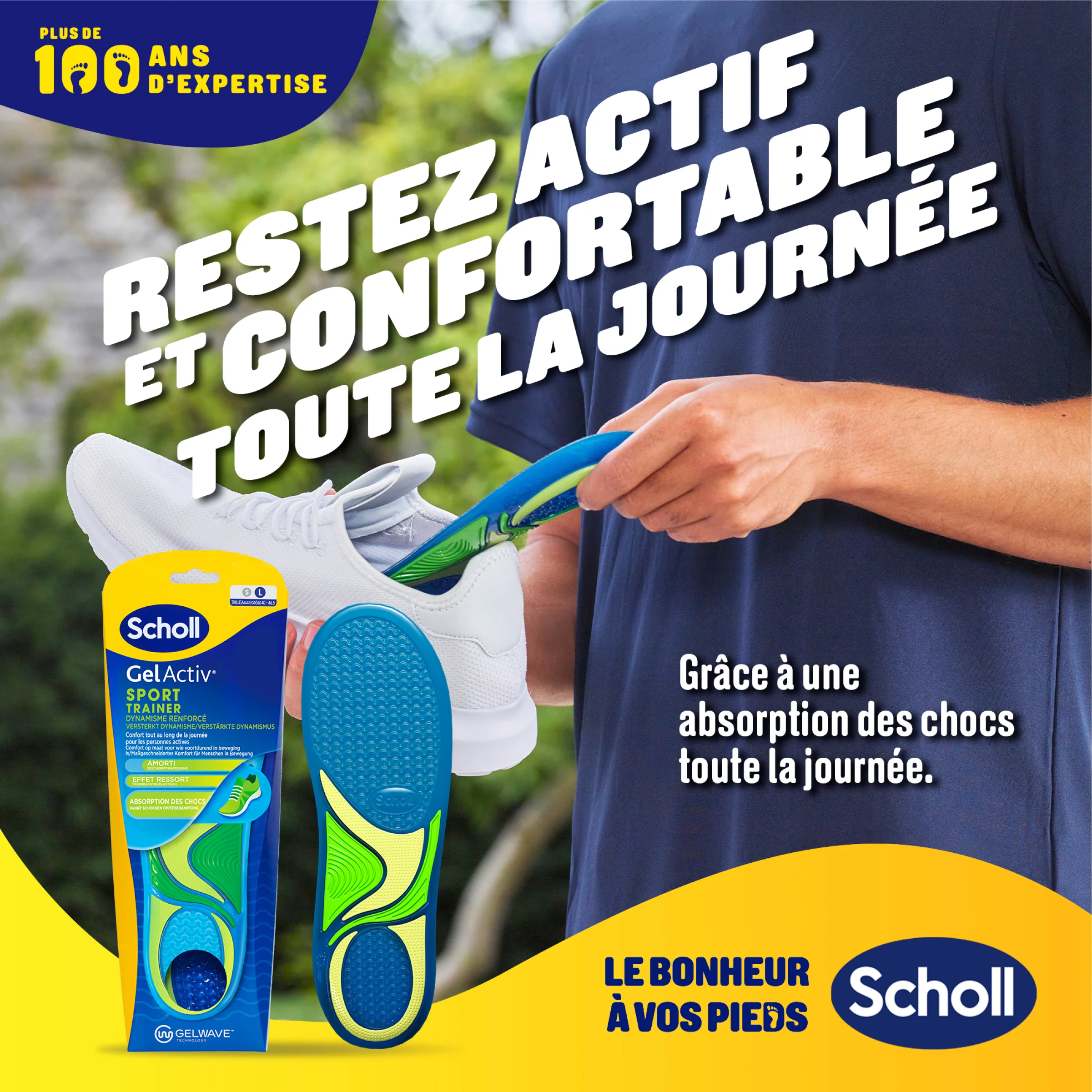 Semelles Scholl GelActiv Sport - Pointure 40 - 46.5 - Image 3