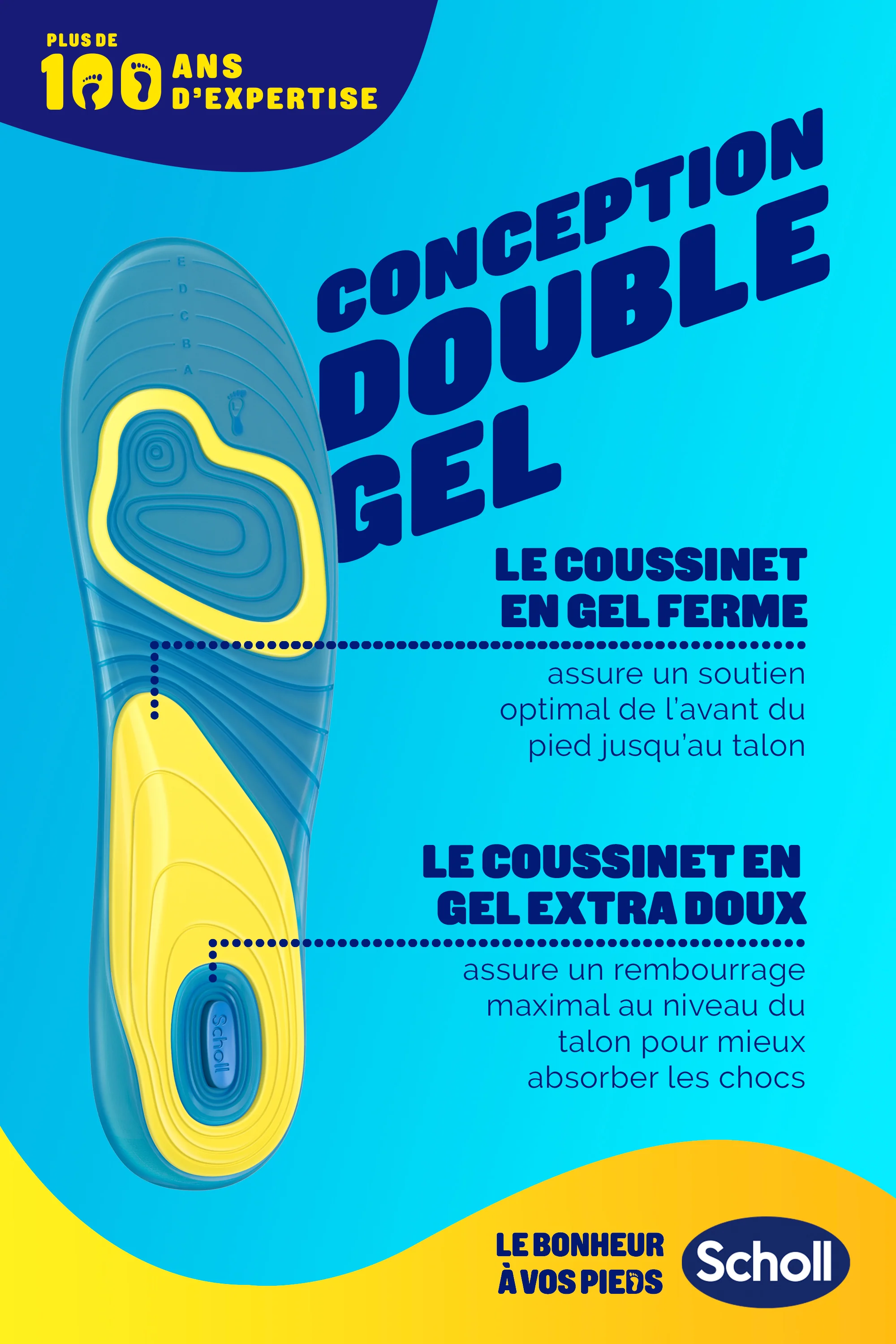Semelles Scholl GelSoft Quotidien Femme - Pointure 35.5-40.5 - Image 4
